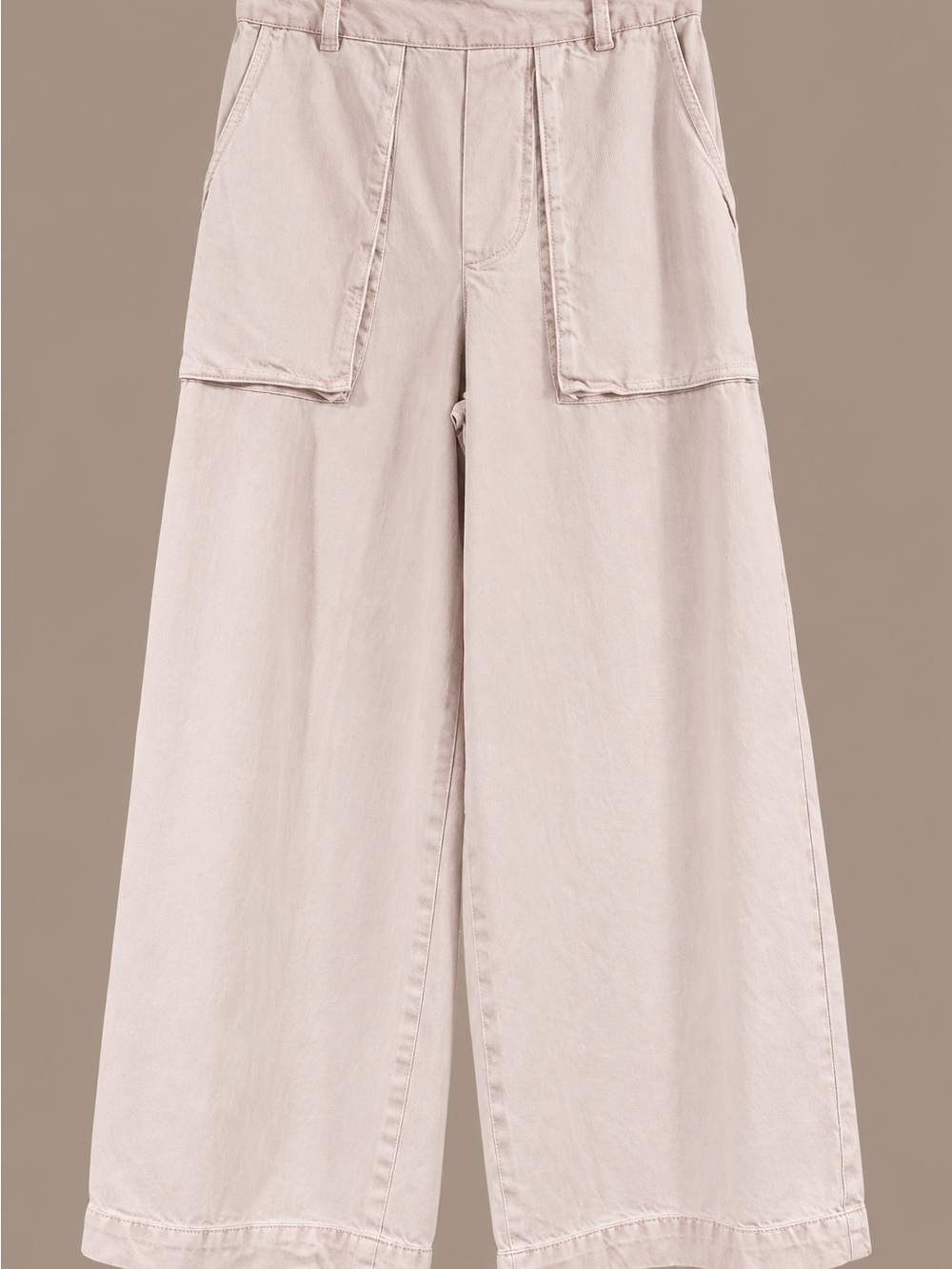 Wide Leg Utility Jeans in Light pink